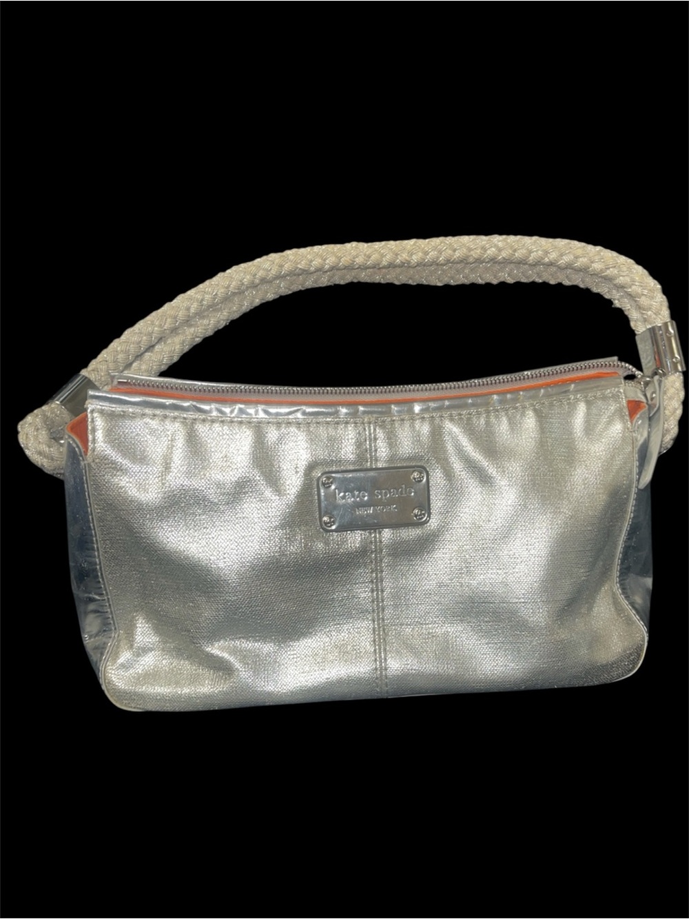 Kate Spade Polenco Parker metallic silver handbag